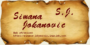 Simana Jokanović vizit kartica